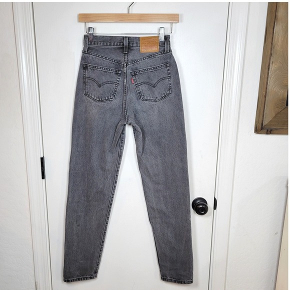 Levi's Premium 100% Cotton High Rise Gray Button Fly Jeans Size 23 - Picture 5 of 10